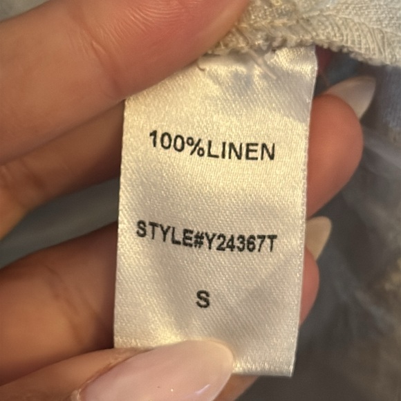 Tuckernuck 100% Natural Linen Tatum Popover Tunic Blouse Small - Picture 7 of 9